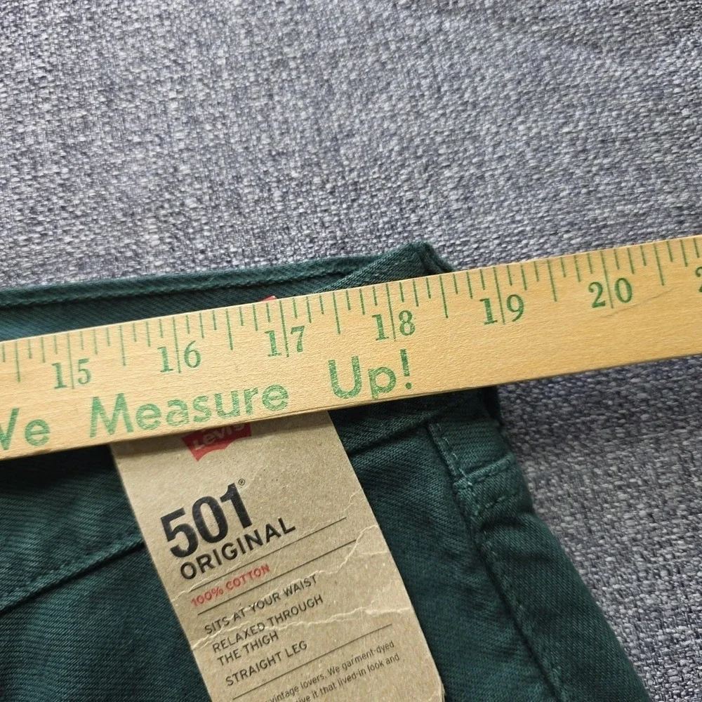 Levis 501 Original Fit Jeans Green 38x32 Straight Leg Button Fly Mens NWT